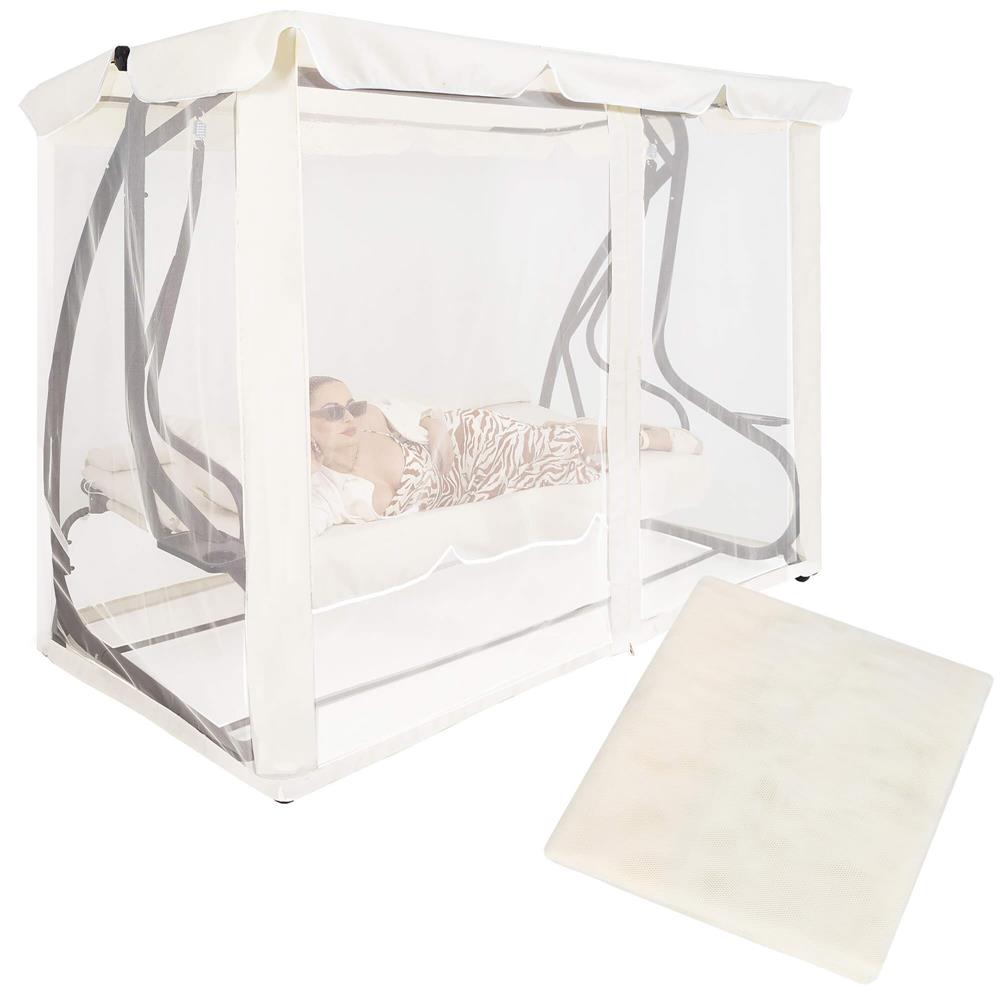 Accesorii balansoare - Plasa antiinsecte pentru leagan de gradina, 165x680 cm, bej