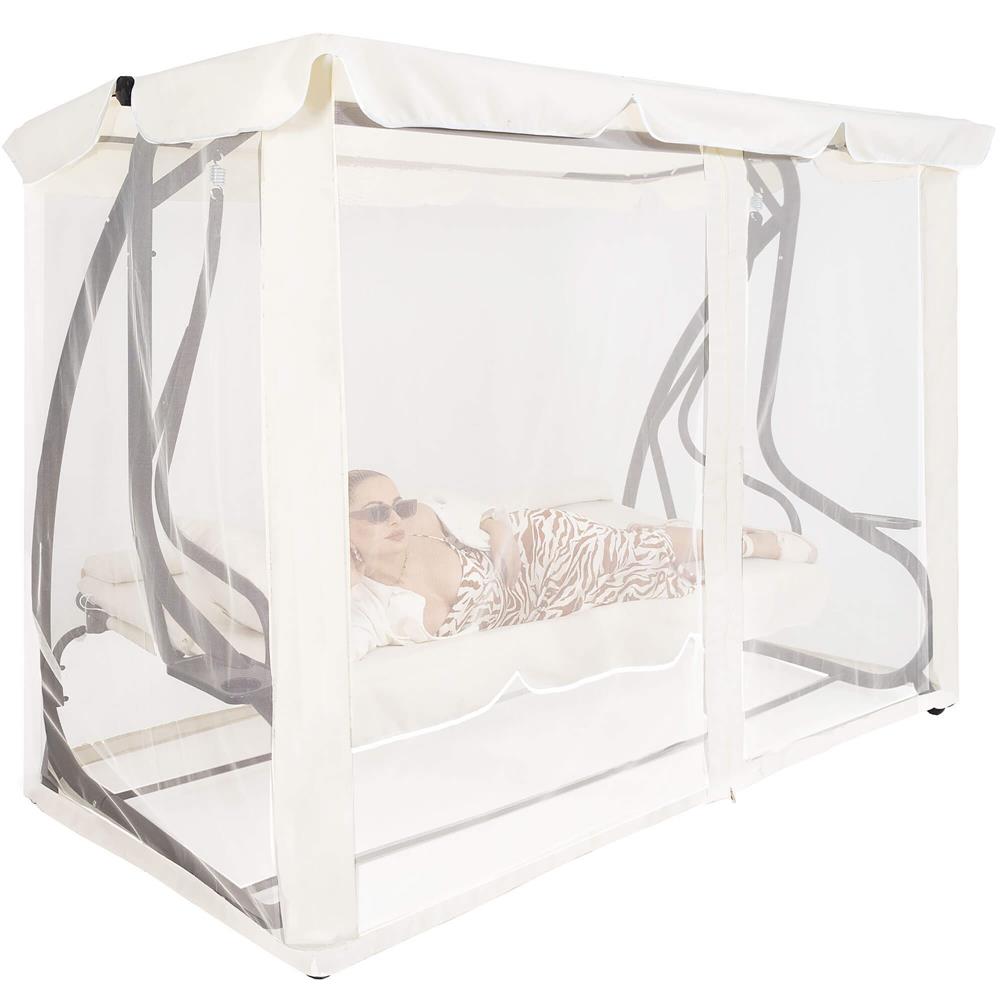 Plasa antiinsecte pentru leagan de gradina, 165x680 cm, bej [2]