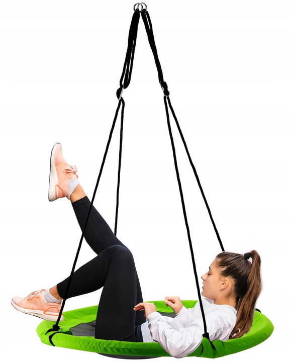 Leagan tip cuib Sersimo G-Line, 100cm, inaltime reglabila, 150 kg, Galben Negru [2]