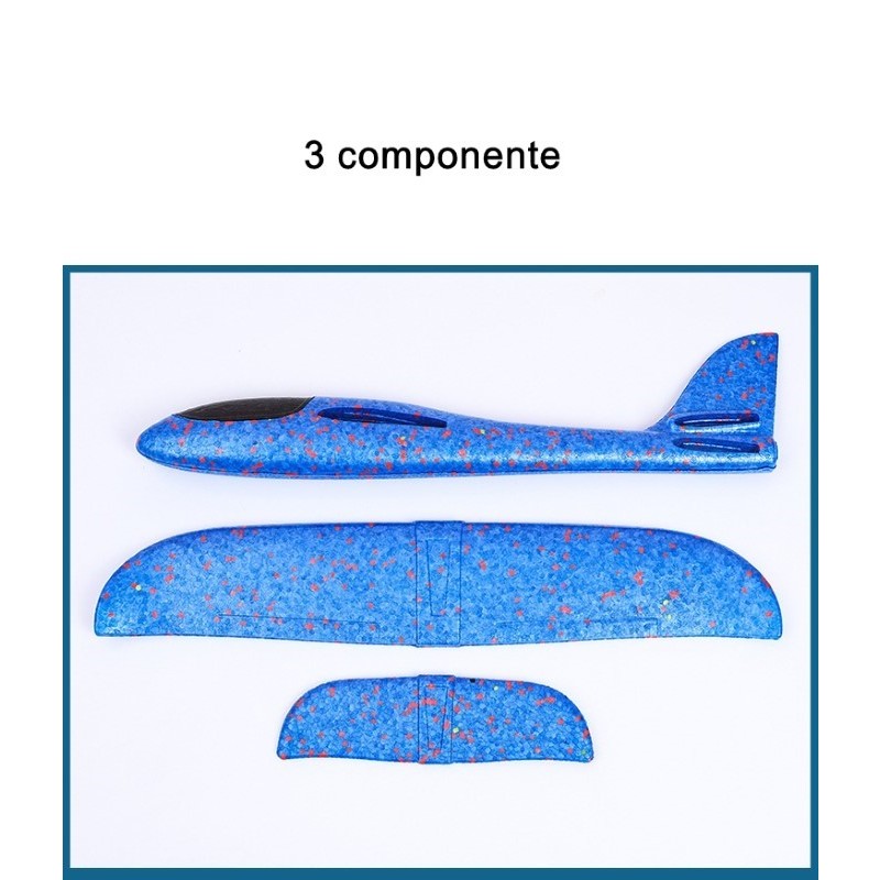 Avion planor din polistiren in punga , lungime 47 cm , Rosu ,  [3]