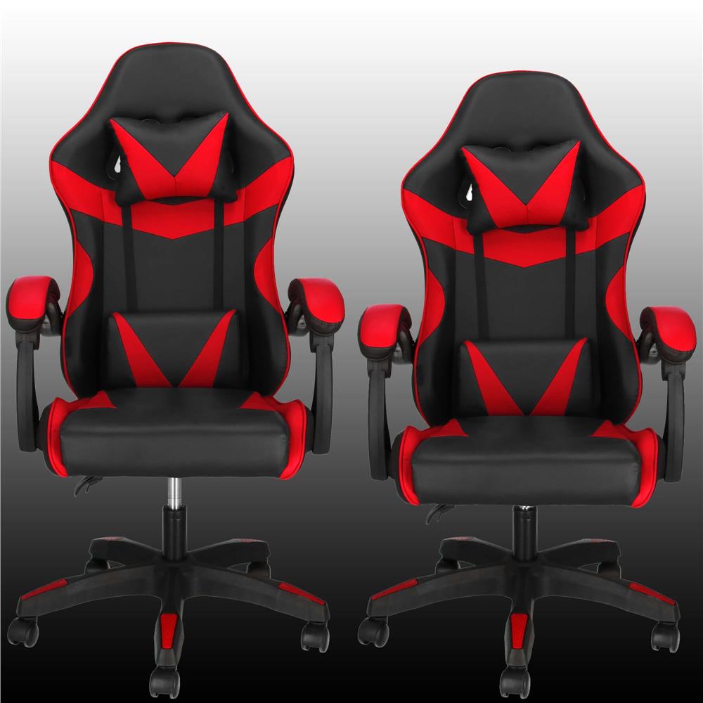 Scaun birou pentru gaming, ergonomic, suport lombar si tetiera, 114-123x55x50 cm, negru si rosu [8]