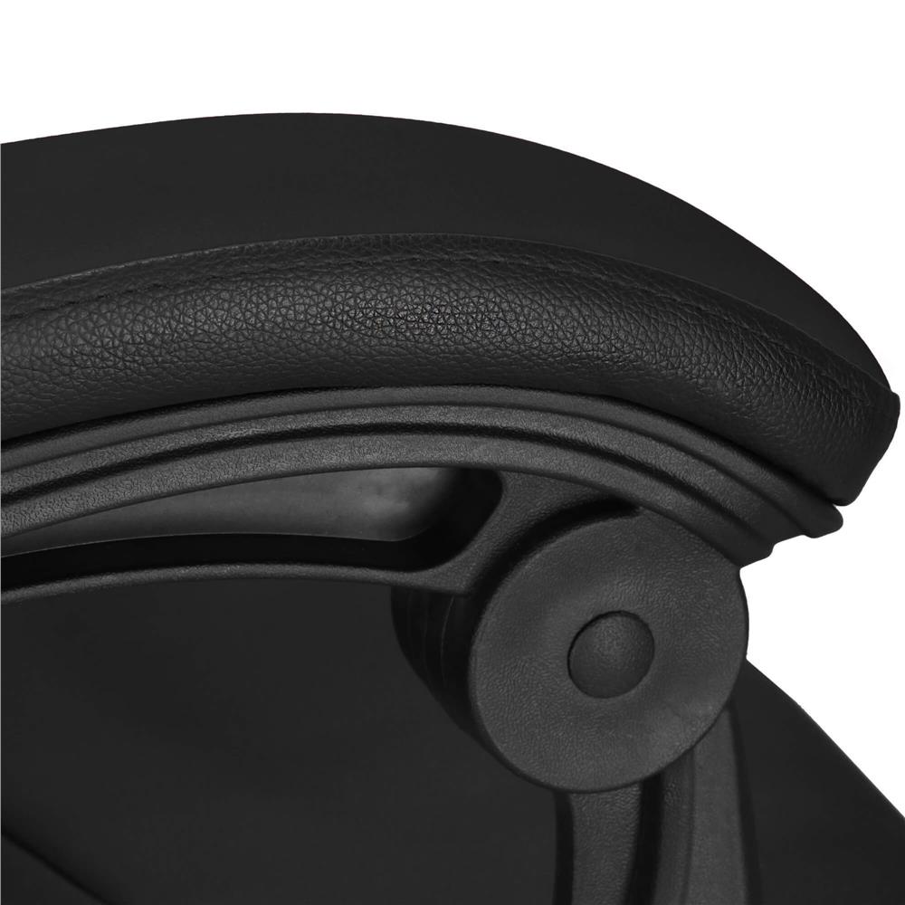 Scaun birou pentru gaming, ergonomic, suport lombar si tetiera, 114-123x55x50 cm, negru [19]