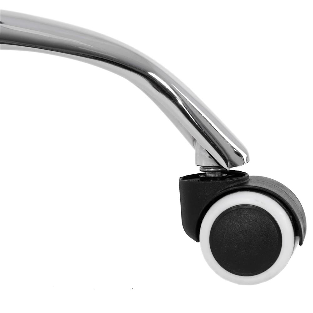 Scaun birou ergonomic, cu sezut din spuma, reglabil pe inaltime, maxim 120 kg, 90x49x48 cm, alb si roz [4]