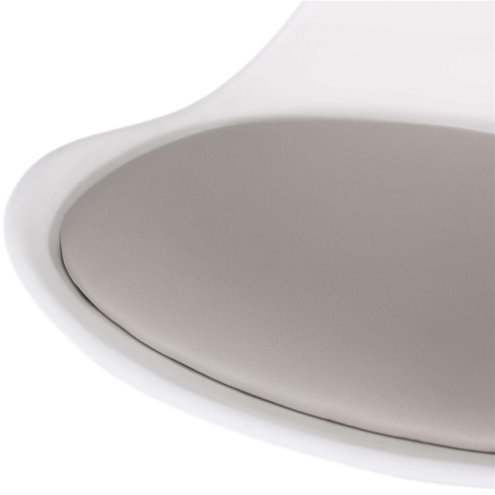 Scaun birou ergonomic, cu sezut din spuma, reglabil pe inaltime, maxim 120 kg, 90x49x48 cm, alb si gri [12]