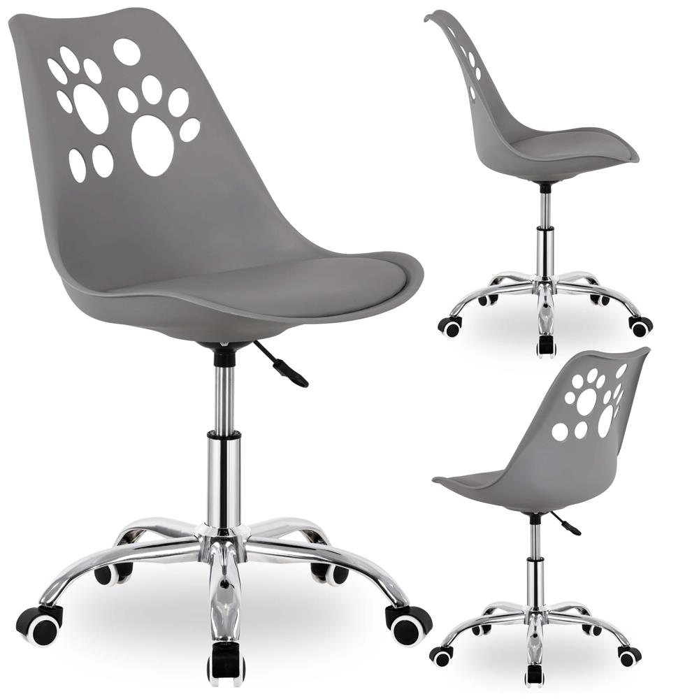 Scaun birou ergonomic, cu sezut din spuma, reglabil pe inaltime, maxim 120 kg, 90x49x48 cm, gri [13]