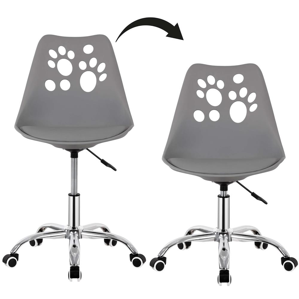 Scaun birou ergonomic, cu sezut din spuma, reglabil pe inaltime, maxim 120 kg, 90x49x48 cm, gri [19]