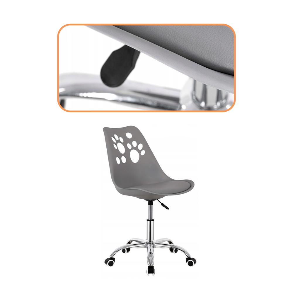 Scaun birou ergonomic, cu sezut din spuma, reglabil pe inaltime, maxim 120 kg, 90x49x48 cm, gri [5]