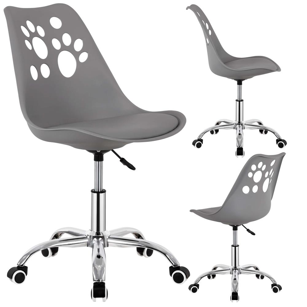 Scaun birou ergonomic, cu sezut din spuma, reglabil pe inaltime, maxim 120 kg, 90x49x48 cm, gri [4]