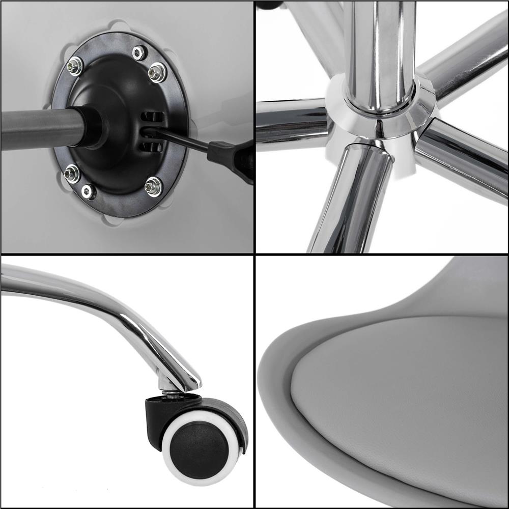 Scaun birou ergonomic, cu sezut din spuma, reglabil pe inaltime, maxim 120 kg, 90x49x48 cm, gri [25]