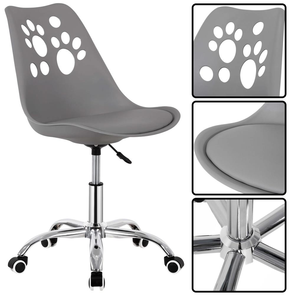 Scaun birou ergonomic, cu sezut din spuma, reglabil pe inaltime, maxim 120 kg, 90x49x48 cm, gri [26]