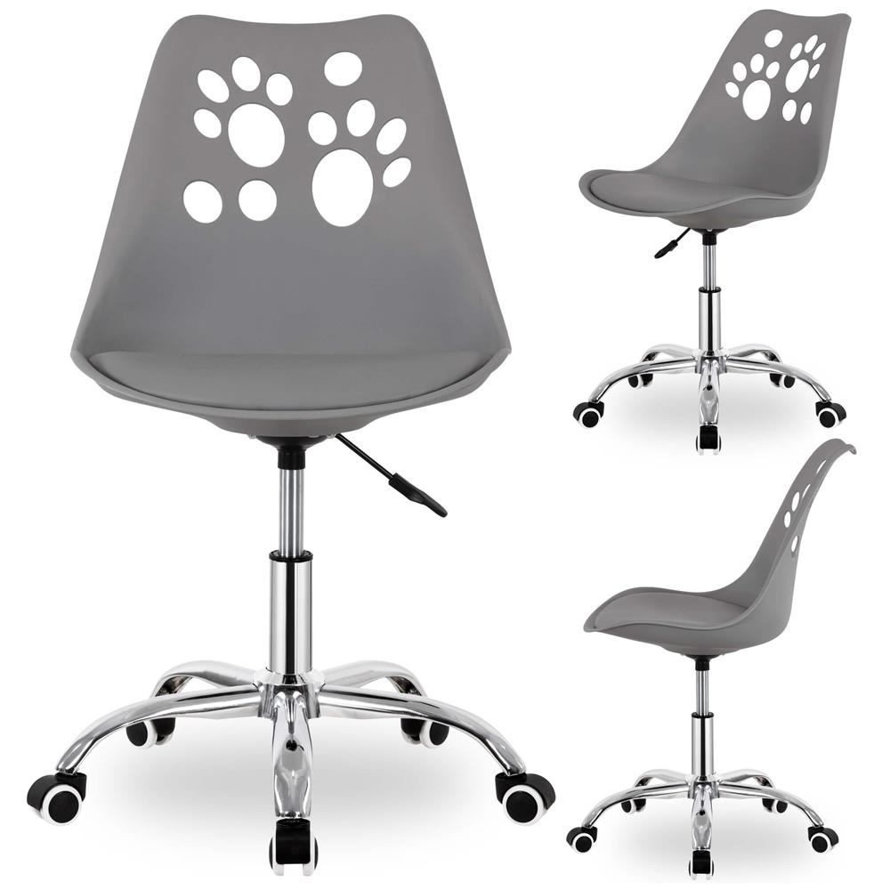 Scaun birou ergonomic, cu sezut din spuma, reglabil pe inaltime, maxim 120 kg, 90x49x48 cm, gri [9]