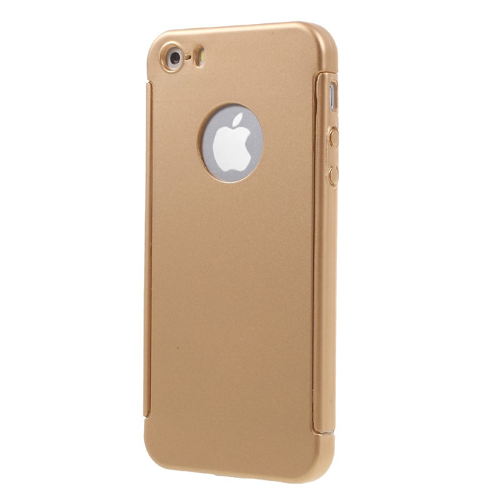 Husa Apple iPhone 5/5S/SE Full Cover 360 Auriu + Folie de protectie [5]