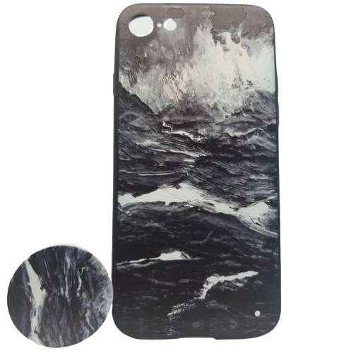 Husa Apple iPhone 6/6S Multicolor Model Valuri + Suport inclus [2]