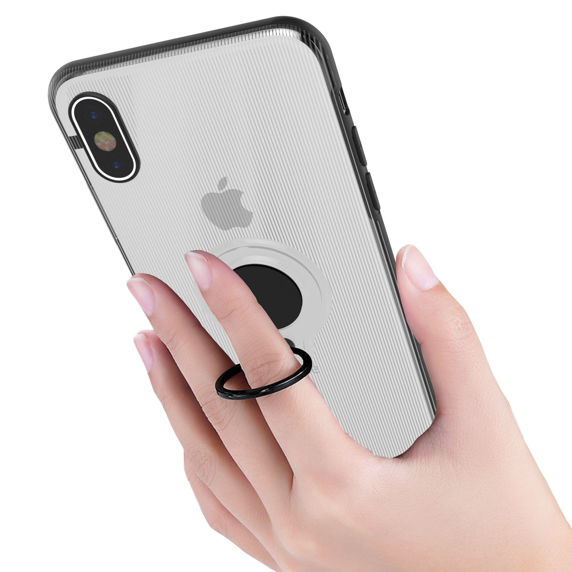 Husa Apple iPhone 6 Armor Ring cu inel magnetic Transparent [3]