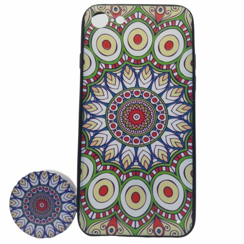 ✨TOATE PRODUSELE✨ - Husa Apple iPhone 7/8 Multicolor Model Paun + Popsocket inclus