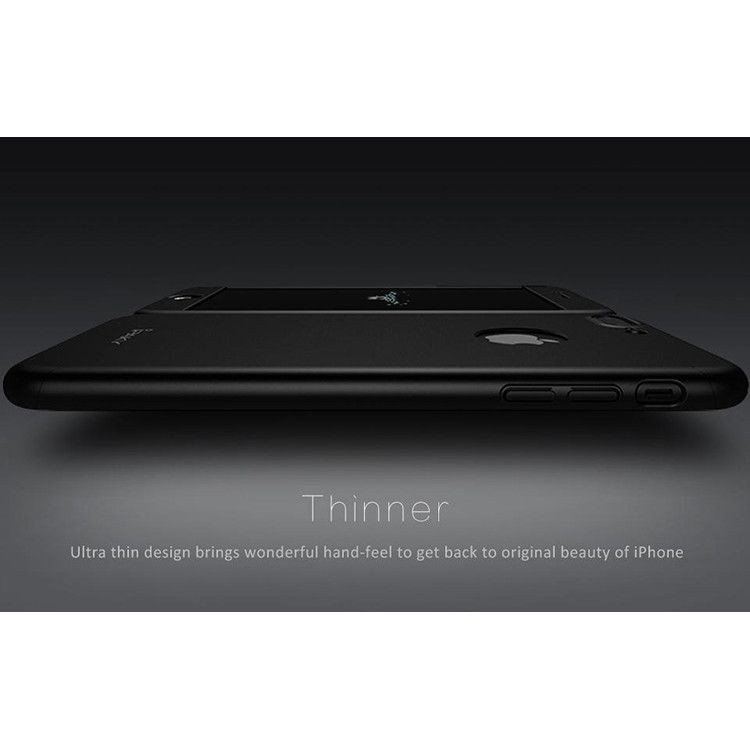 Husa Apple iPhone 7 IPAKY Full Cover 360 Negru + Folie Cadou [4]