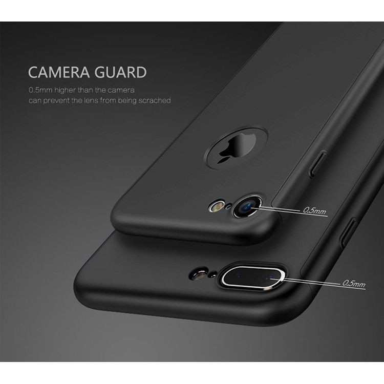 Husa Apple iPhone 7 IPAKY Full Cover 360 Negru + Folie Cadou [3]