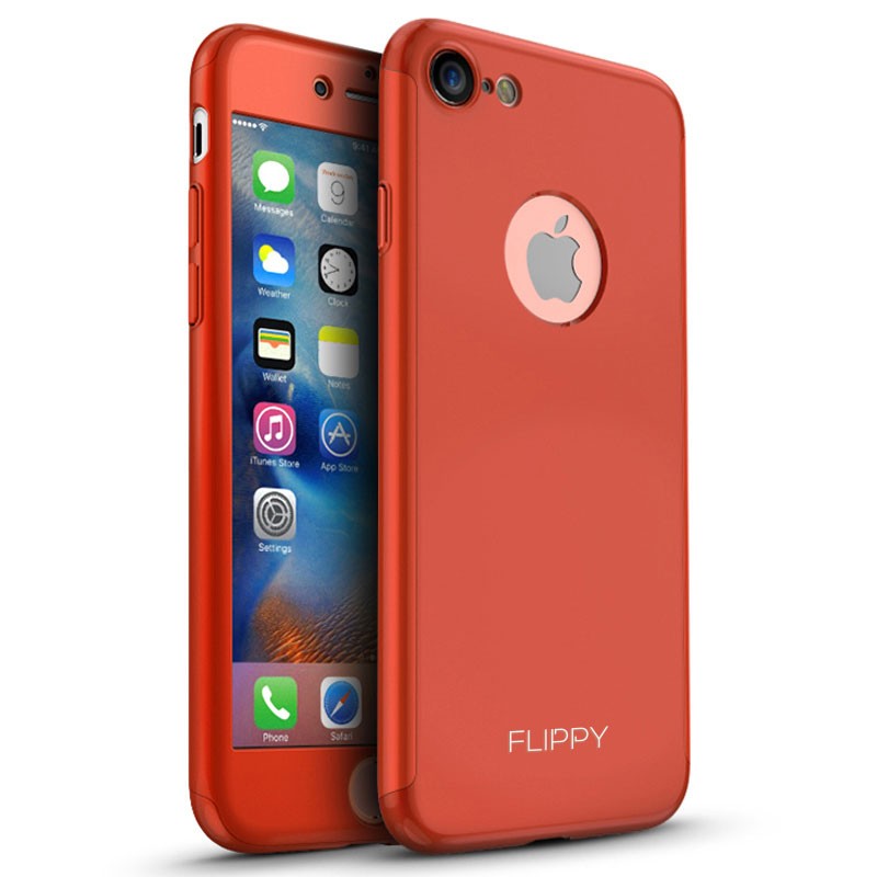 Husa Apple iPhone 8 Full Cover 360 Rosu + Folie Cadou [7]