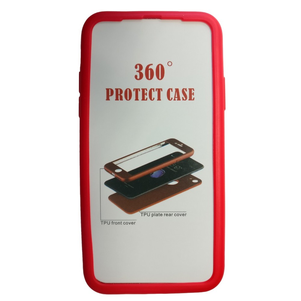 Husa Apple iPhone X Full Silicone Rosu [3]