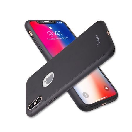 Husa Apple iPhone X IPAKY Full Cover 360 Negru + Folie Cadou [11]
