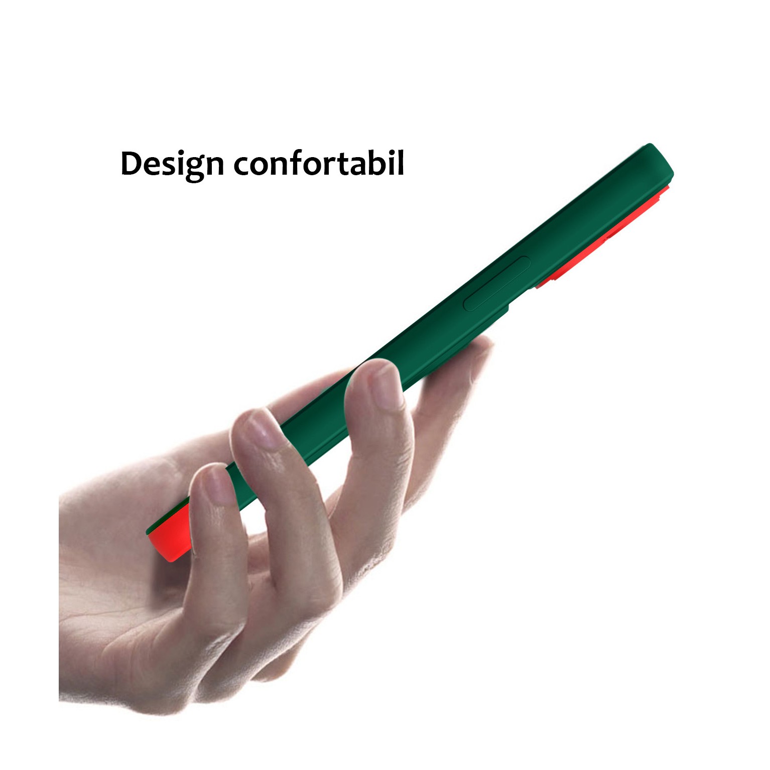 Husa Armor Design, , pentru Apple iPhone 12, cu Stand, Suport Auto Magnetic, Wireless Charge, Verde/Rosu [3]