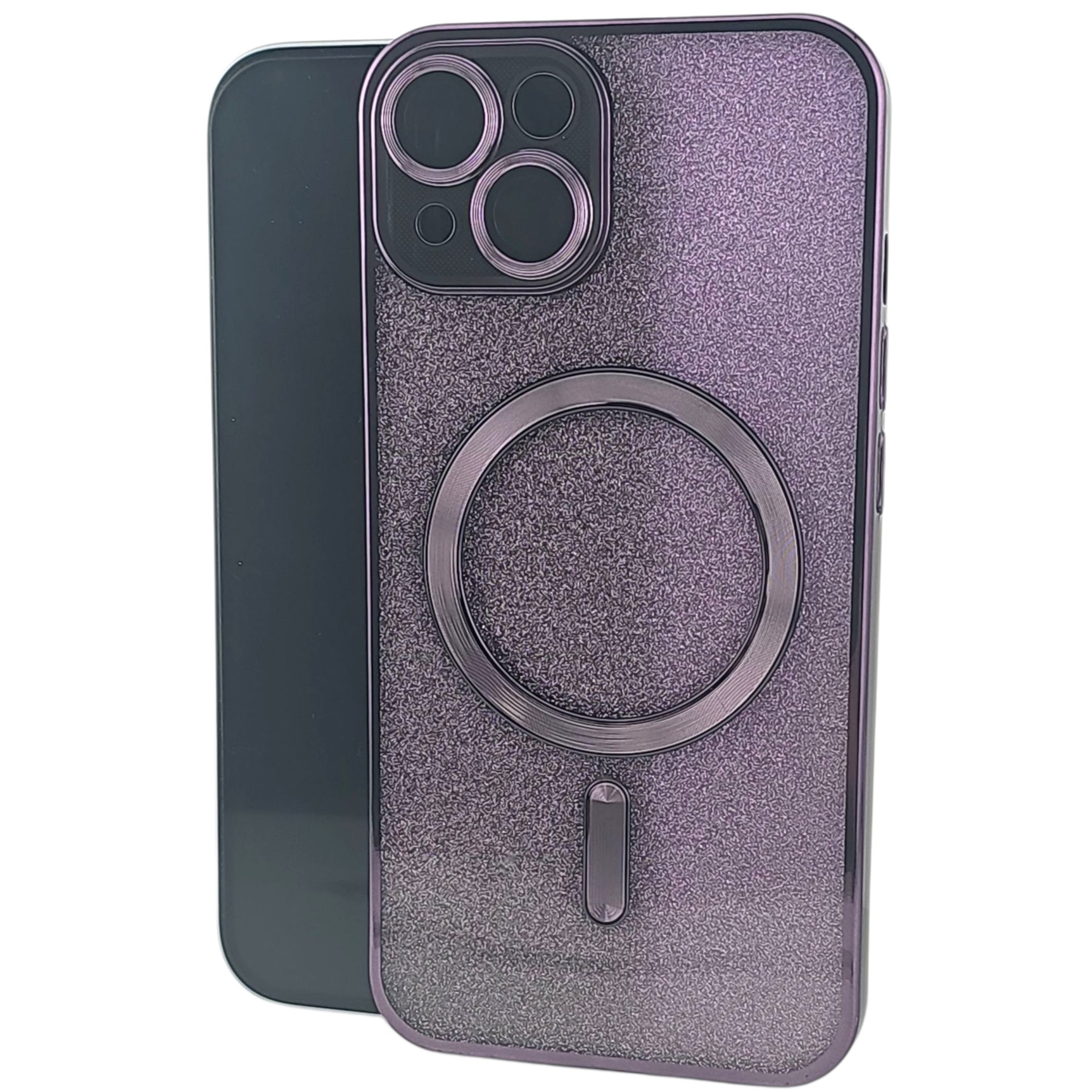 Gama MagSafe - Husa de Protectie 2 in 1, , pentru Apple iPhone 14, Compatibila MagSafe, Magnetica, cu Protectie Lentila, din TPU, Mov