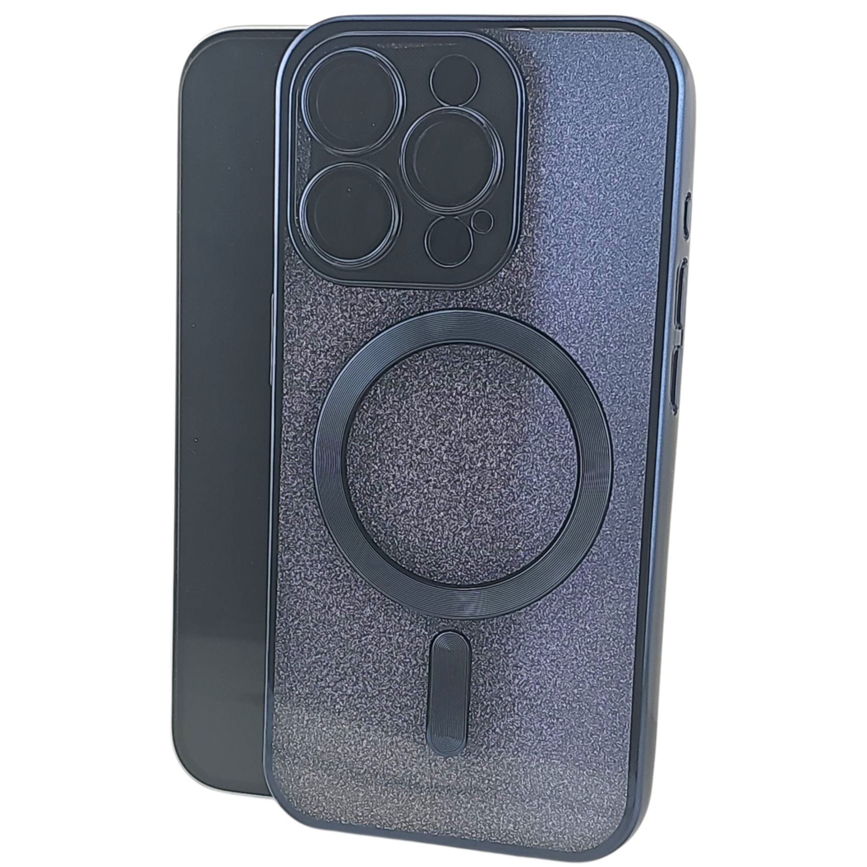 Gama MagSafe - Husa de Protectie 2 in 1, , pentru Apple iPhone 14 Pro Max, Compatibila MagSafe, Magnetica, cu Protectie Lentila, din TPU, Albastru Marin