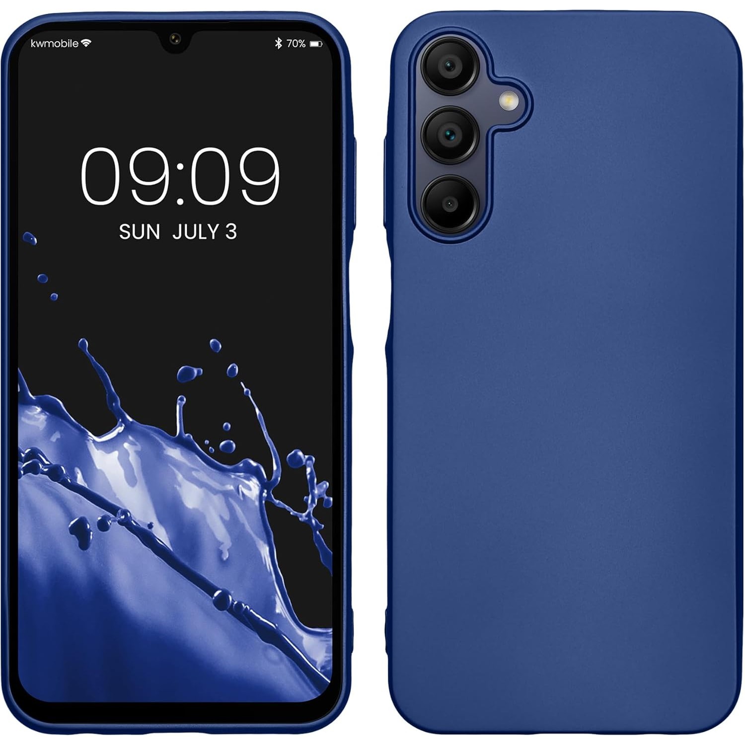 Husa de Protectie Matte TPU, , pentru Samsung Galaxy A15, Protectie Camera, Antisoc, Antizgariere, Antialunecare, Acoperire Completa, Albastru [1]
