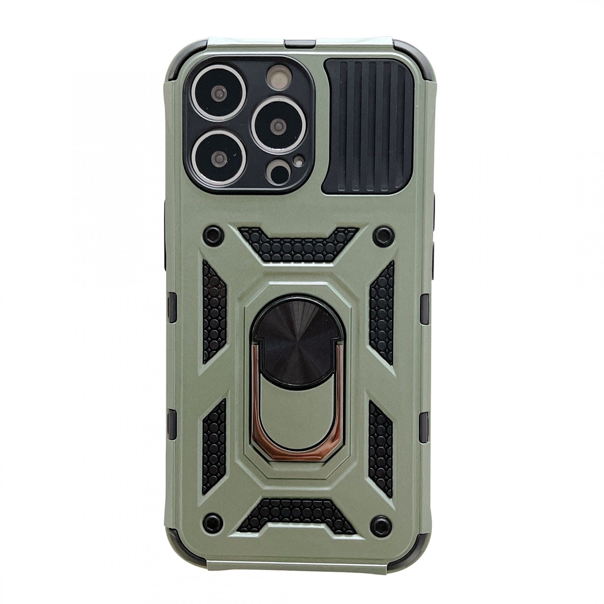 Husa de protectie compatibila cu Apple iPhone 13 Pro Defender Model 4 cu suport,Verde [1]