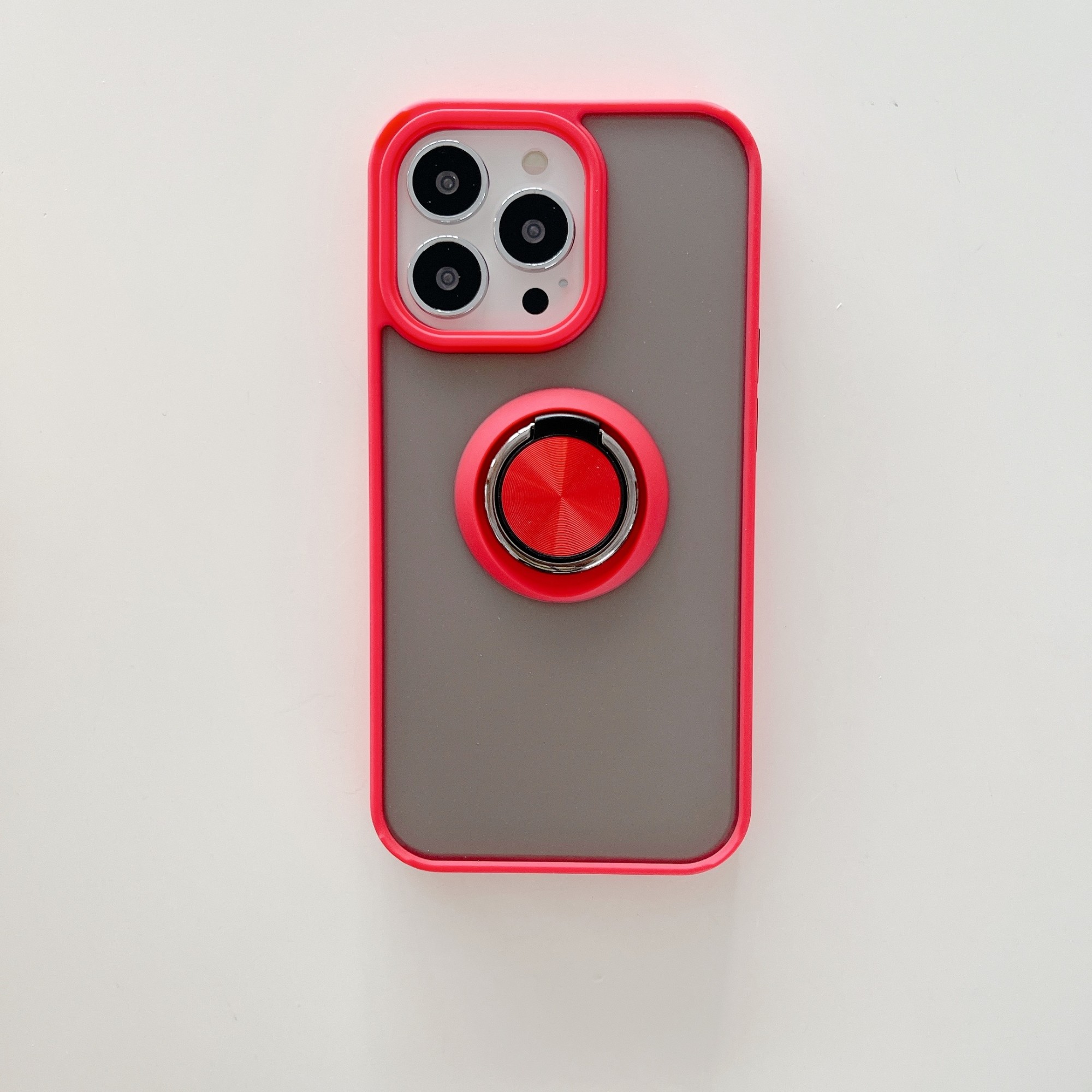 Husa de protectie compatibila cu Apple iPhone 13 Mini,Defender cu prindere inel,Rosu [3]