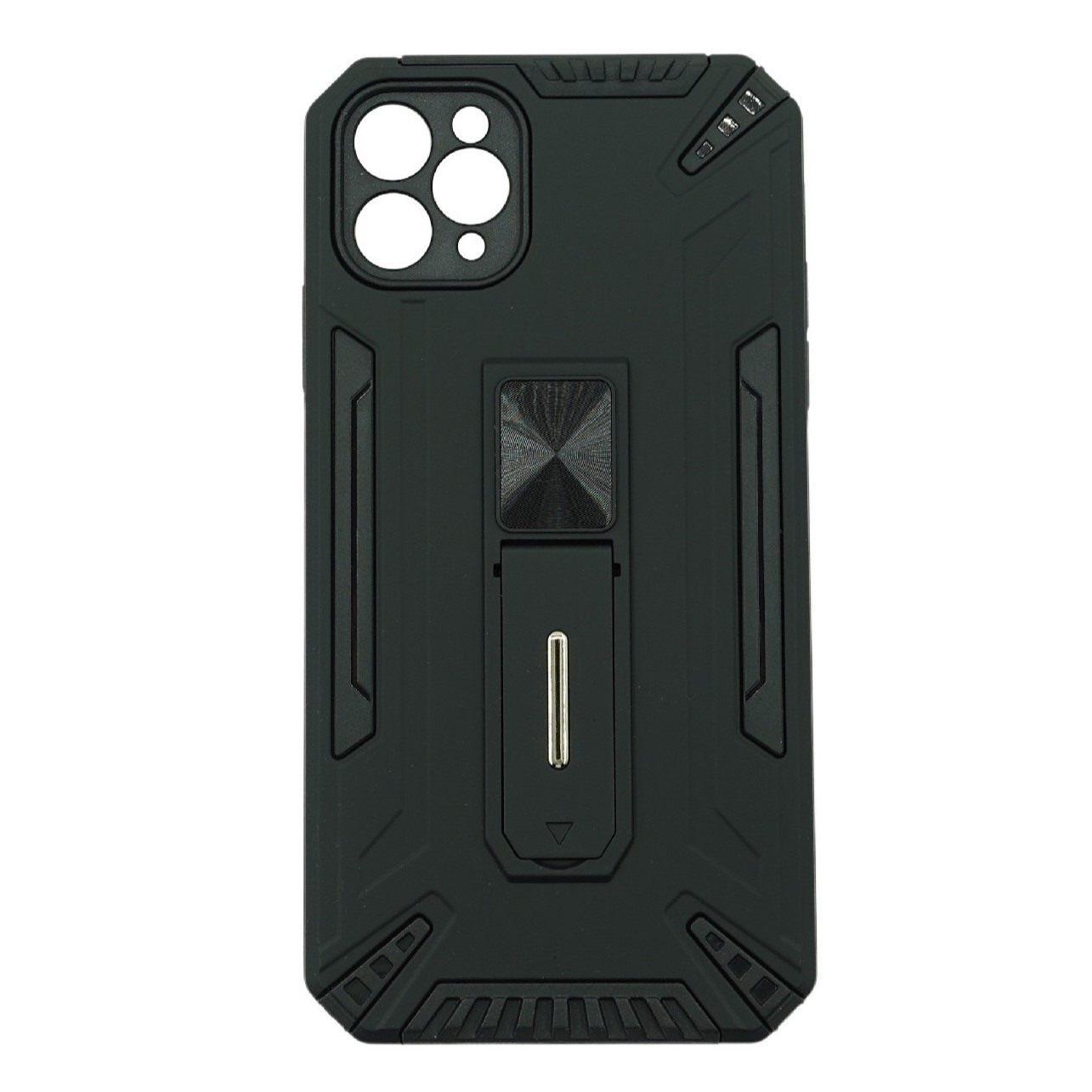 Defender - Husa de protectie compatibila cu Apple iPhone 11 Defender Model 4 cu suport, Negru