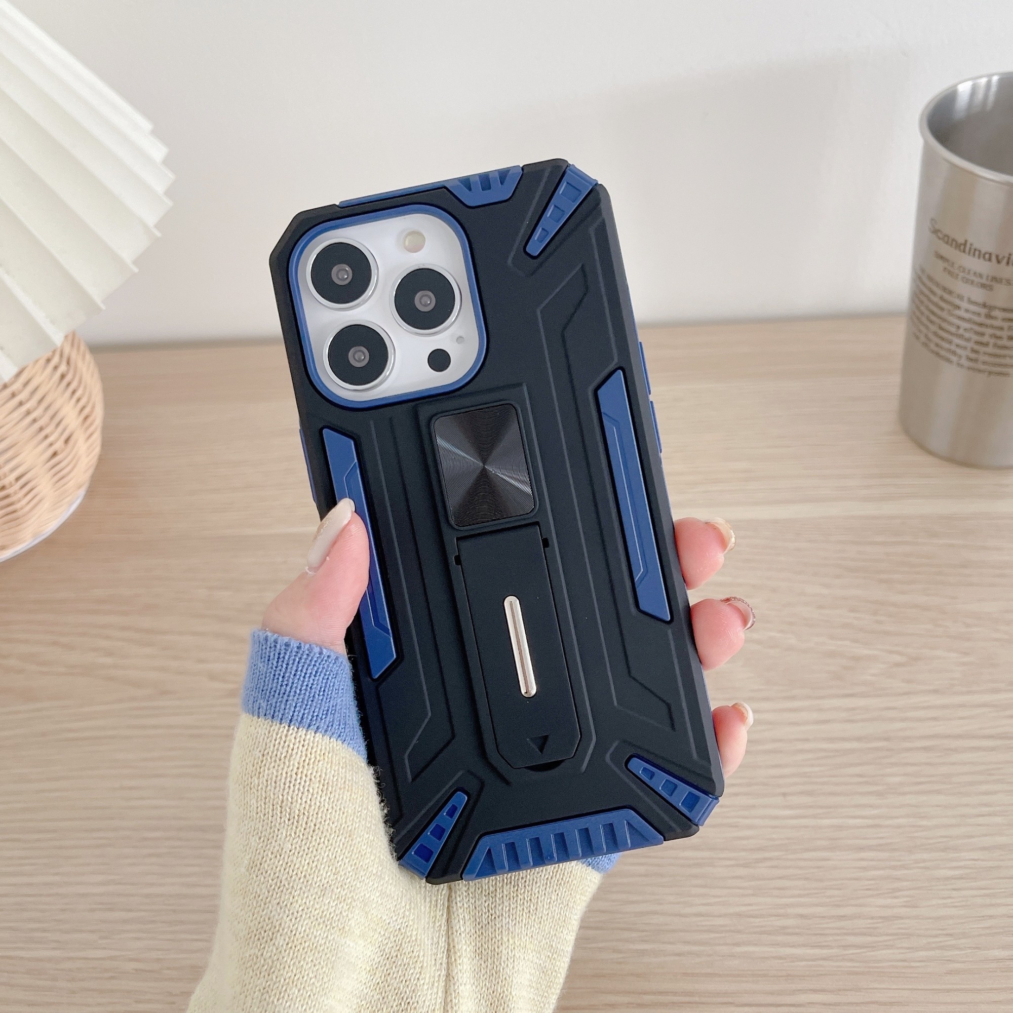 Husa de protectie pentru Apple iPhone 13 Pro Defender Sergeant Brave cu suport,Albastru [2]