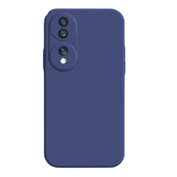 Liquid Silicone - Husa de Protectie, , pentru Honor 70, Liquid Silicone, cu Microfibra pe Interior, Protectie Antisoc, Compatibil Incarcare Wireless, Albastru