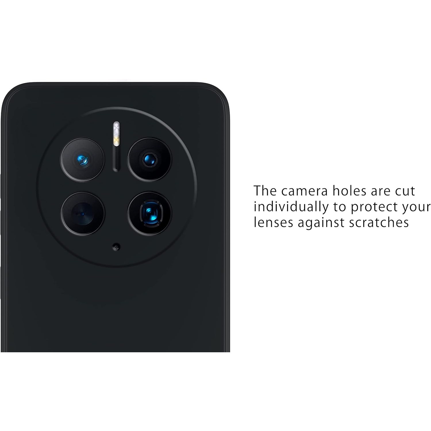 Husa de Protectie, , pentru Huawei Mate 50 Pro, Liquid Silicone, cu Microfibra pe Interior, Protectie Antisoc, Compatibil Incarcare Wireless, Negru [5]