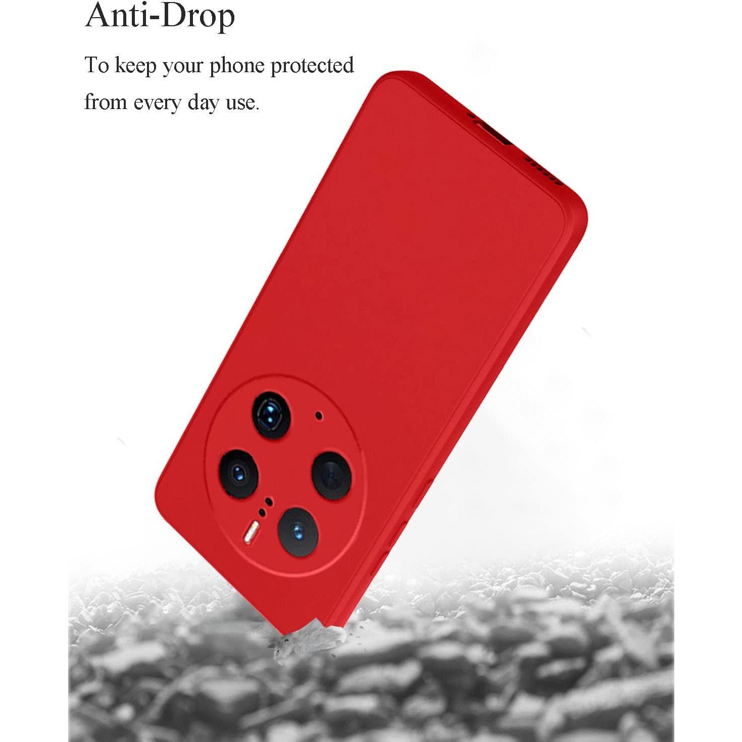 Husa de Protectie, , pentru Huawei Mate 50 Pro, Liquid Silicone, cu Microfibra pe Interior, Protectie Antisoc, Compatibil Incarcare Wireless, Rosu [6]