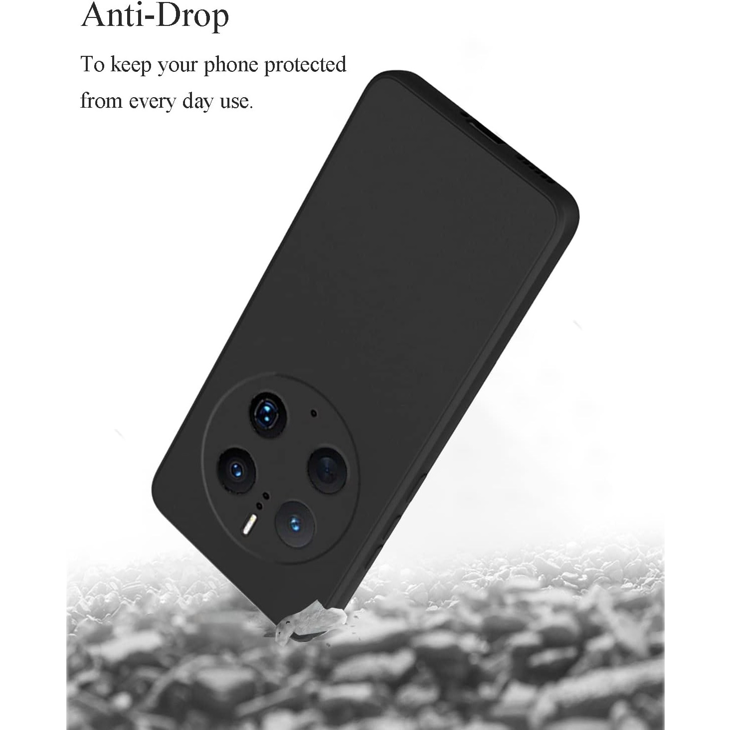 Husa de Protectie, , pentru Huawei Mate 50 Pro, Liquid Silicone, cu Microfibra pe Interior, Protectie Antisoc, Compatibil Incarcare Wireless, Negru [7]