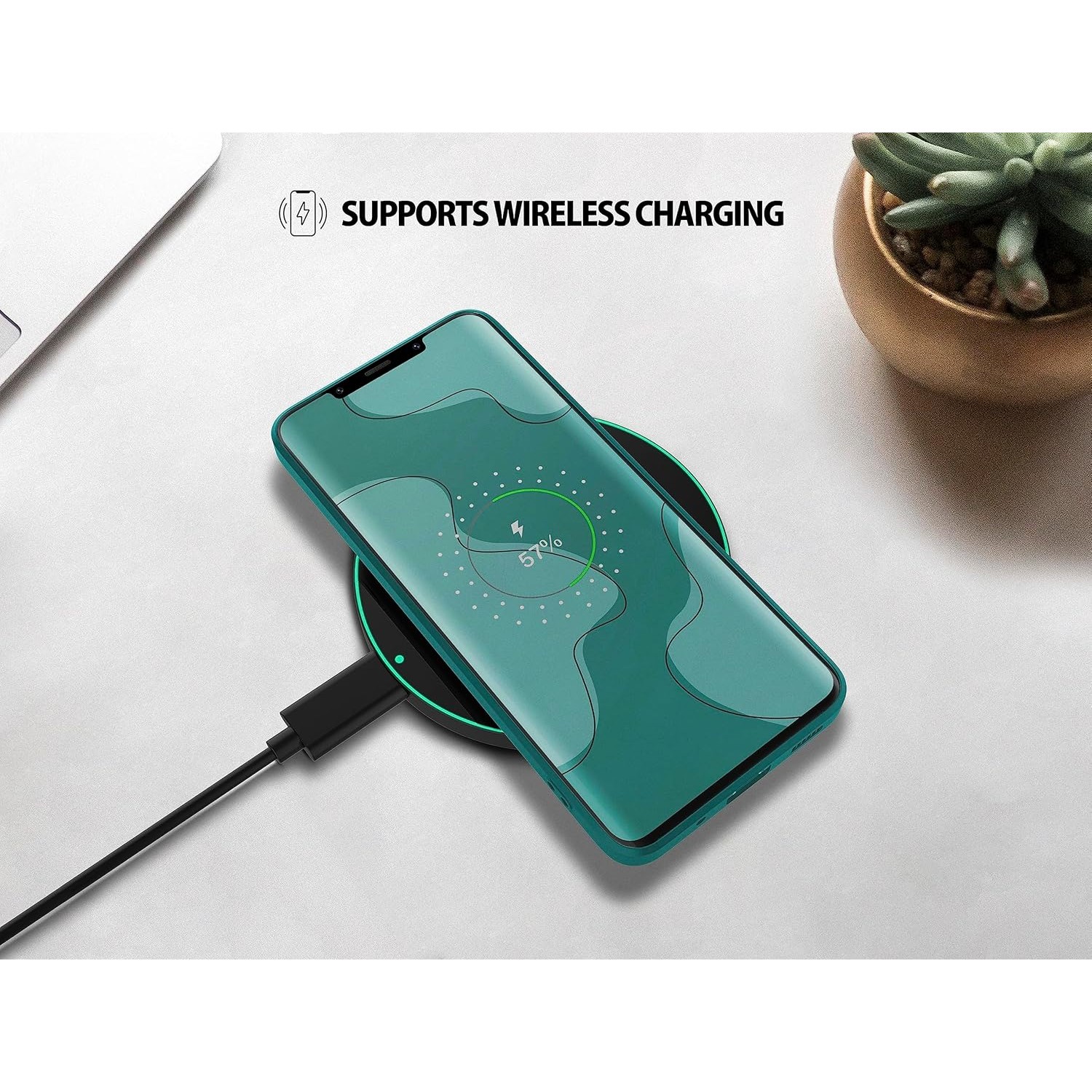 Husa de Protectie, , pentru Huawei Mate 50 Pro, Liquid Silicone, cu Microfibra pe Interior, Protectie Antisoc, Compatibil Incarcare Wireless, Verde [3]
