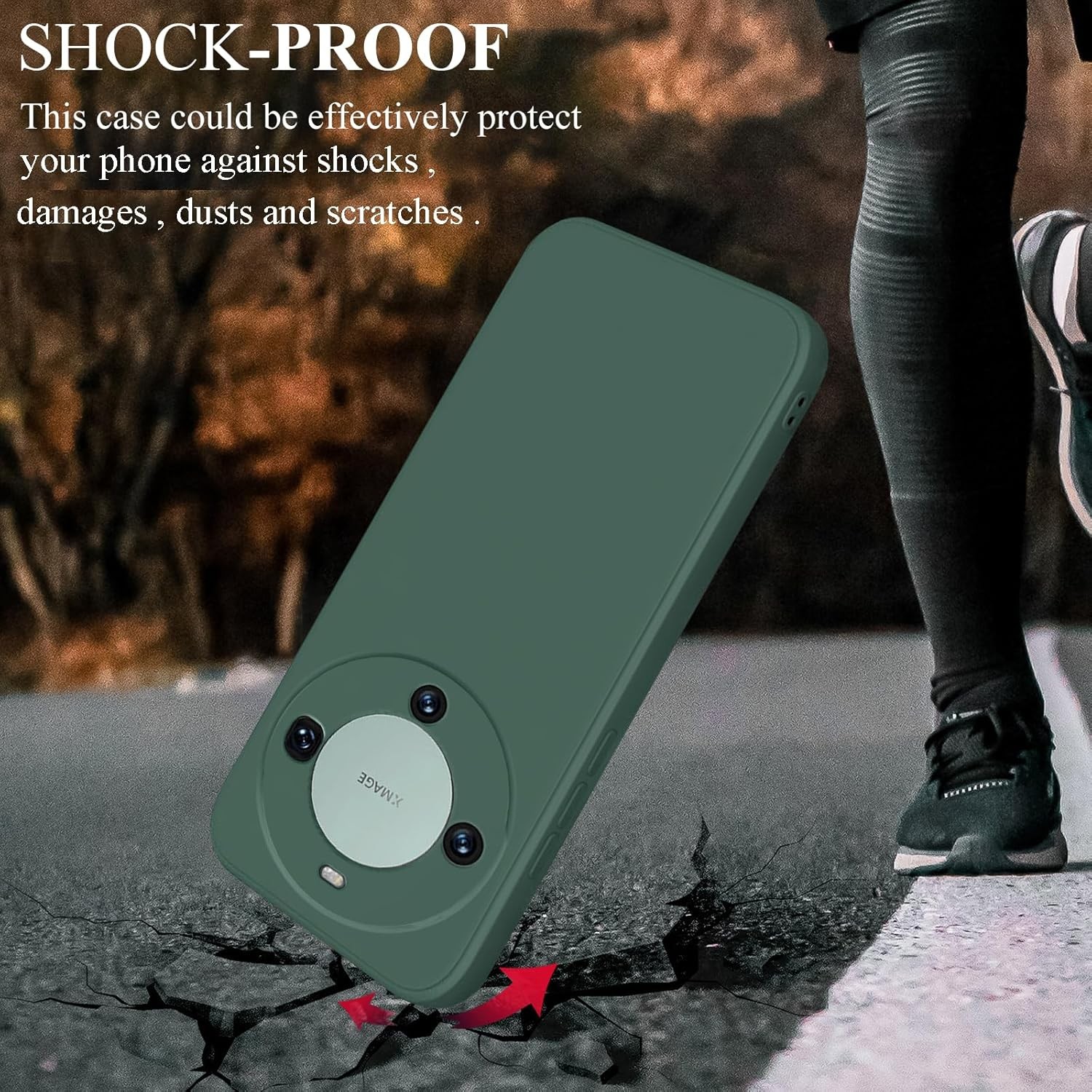 Husa de Protectie, , pentru Huawei Mate 60 Pro, Liquid Silicone, cu Microfibra pe Interior, Protectie Antisoc, Compatibil Incarcare Wireless, Verde [5]