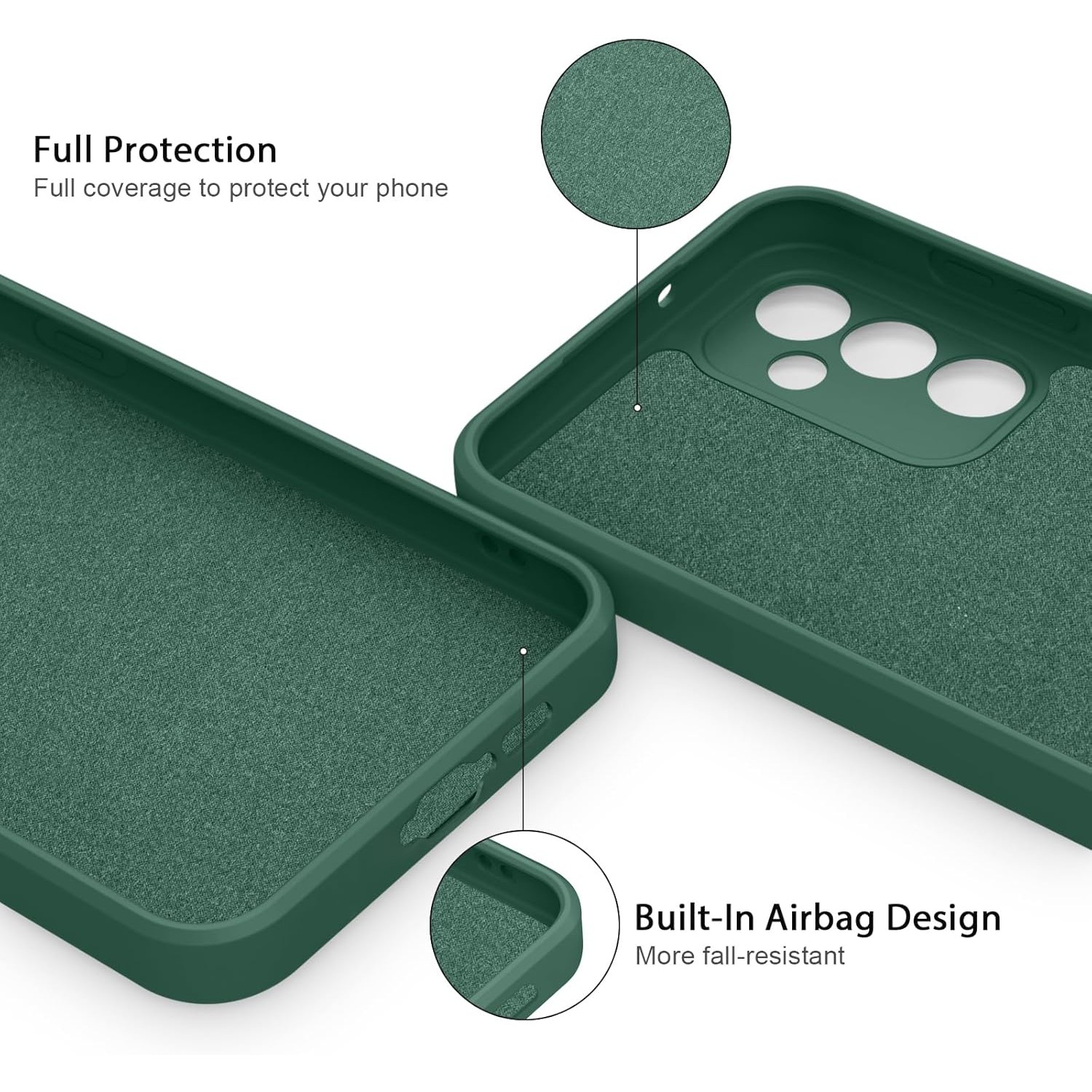Husa de Protectie, , pentru Huawei P60 Pro, Liquid Silicone, cu Microfibra pe Interior, Protectie Antisoc, Compatibil Incarcare Wireless, Verde [7]