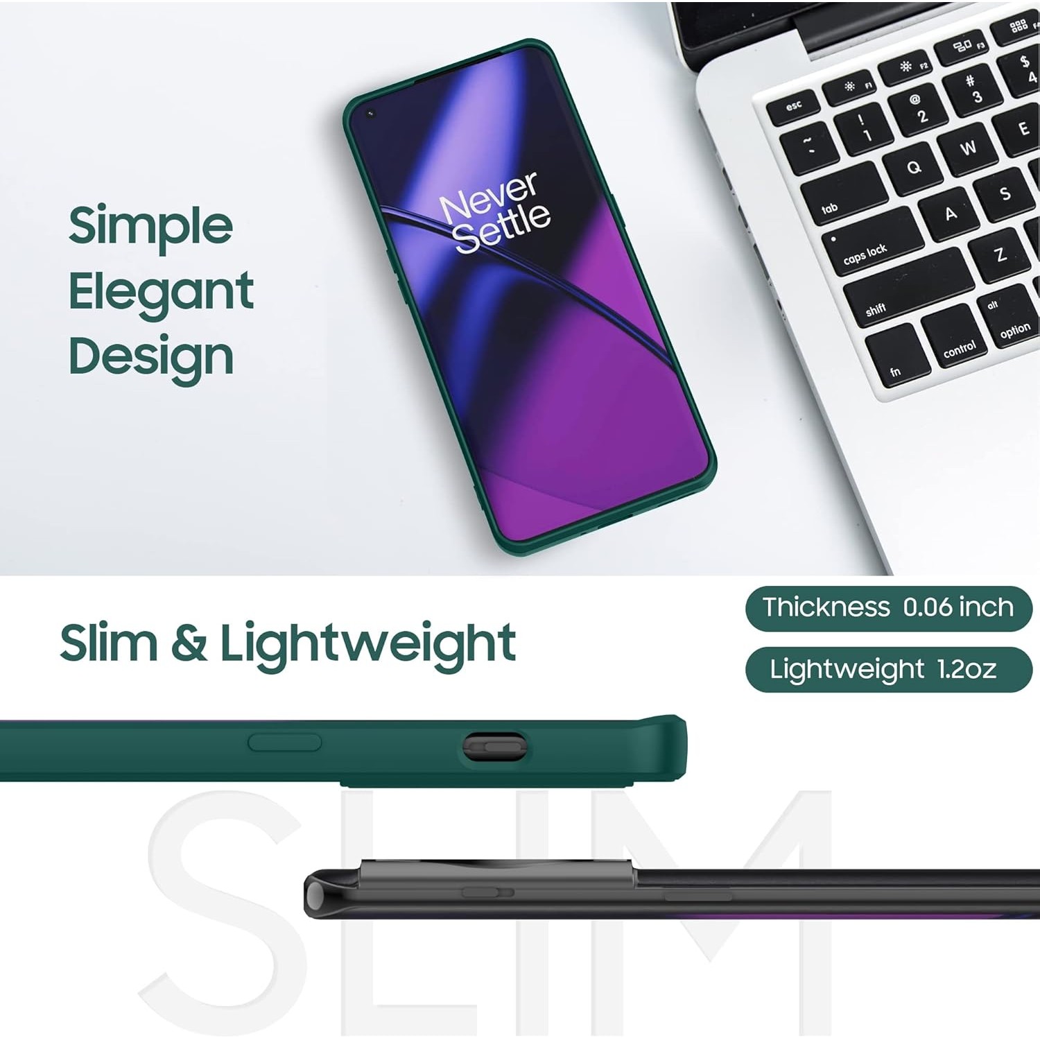 Husa de Protectie, , pentru OnePlus 11 5G, Liquid Silicone, cu Microfibra pe Interior, Protectie Antisoc, Compatibil Incarcare Wireless, Verde [3]