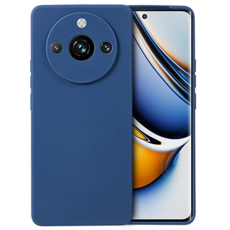 Liquid Silicone - Husa de Protectie, , pentru Realme 11 Pro Plus, Liquid Silicone, cu Microfibra pe Interior, Protectie Antisoc, Compatibil Incarcare Wireless, Albastru