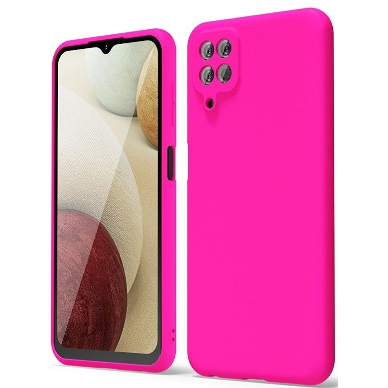 Liquid Silicone - Husa de Protectie, , pentru Samsung A12, din Liquid Silicone, Flexibila, Fucshia