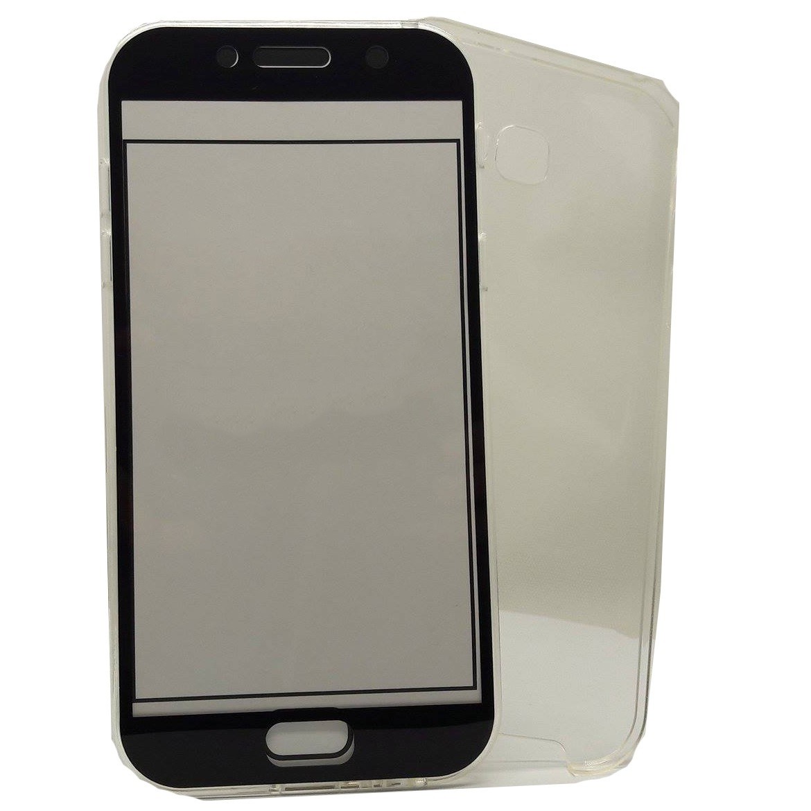 Husa de protectie ® pentru Samsung A7 2017 Full Tpu 360 V2 Transparent cu margini negre [2]