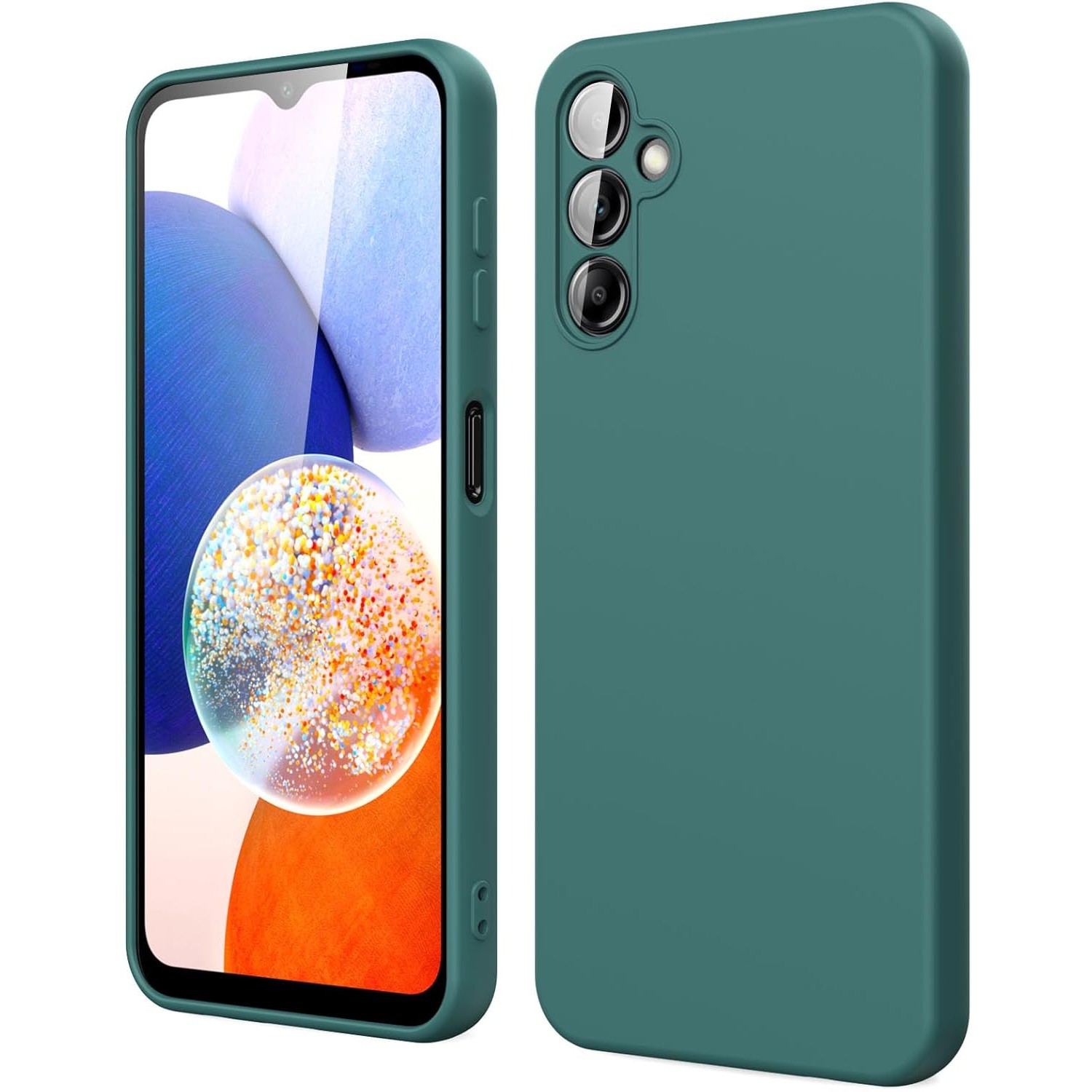 Liquid Silicone - Husa de Protectie, , pentru Samsung Galaxy A15, Liquid Silicone, cu Microfibra pe Interior, Protectie Antisoc, Compatibil Incarcare Wireless, Verde