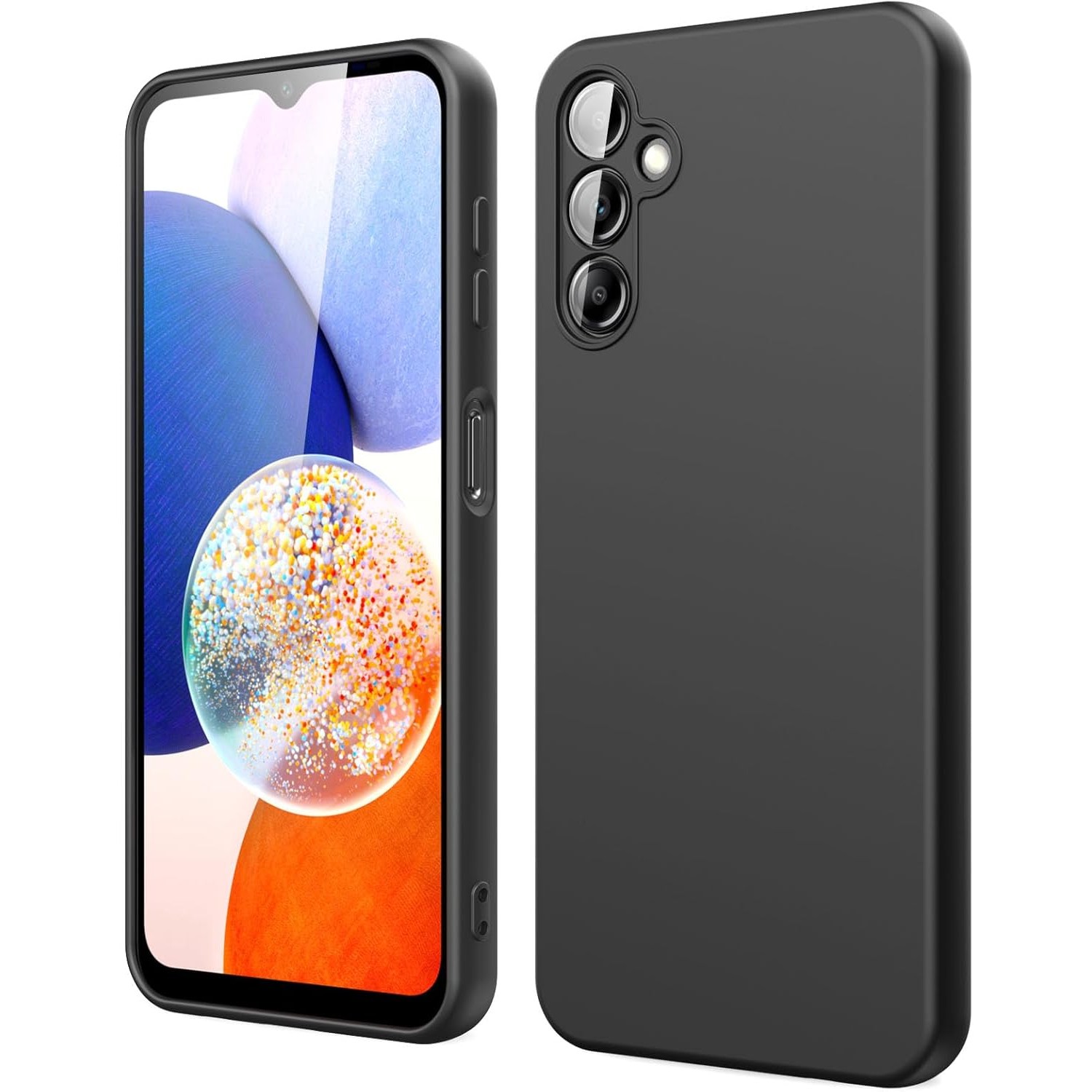 Liquid Silicone - Husa de Protectie, , pentru Samsung Galaxy A15, Liquid Silicone, cu Microfibra pe Interior, Protectie Antisoc, Compatibil Incarcare Wireless, Negru