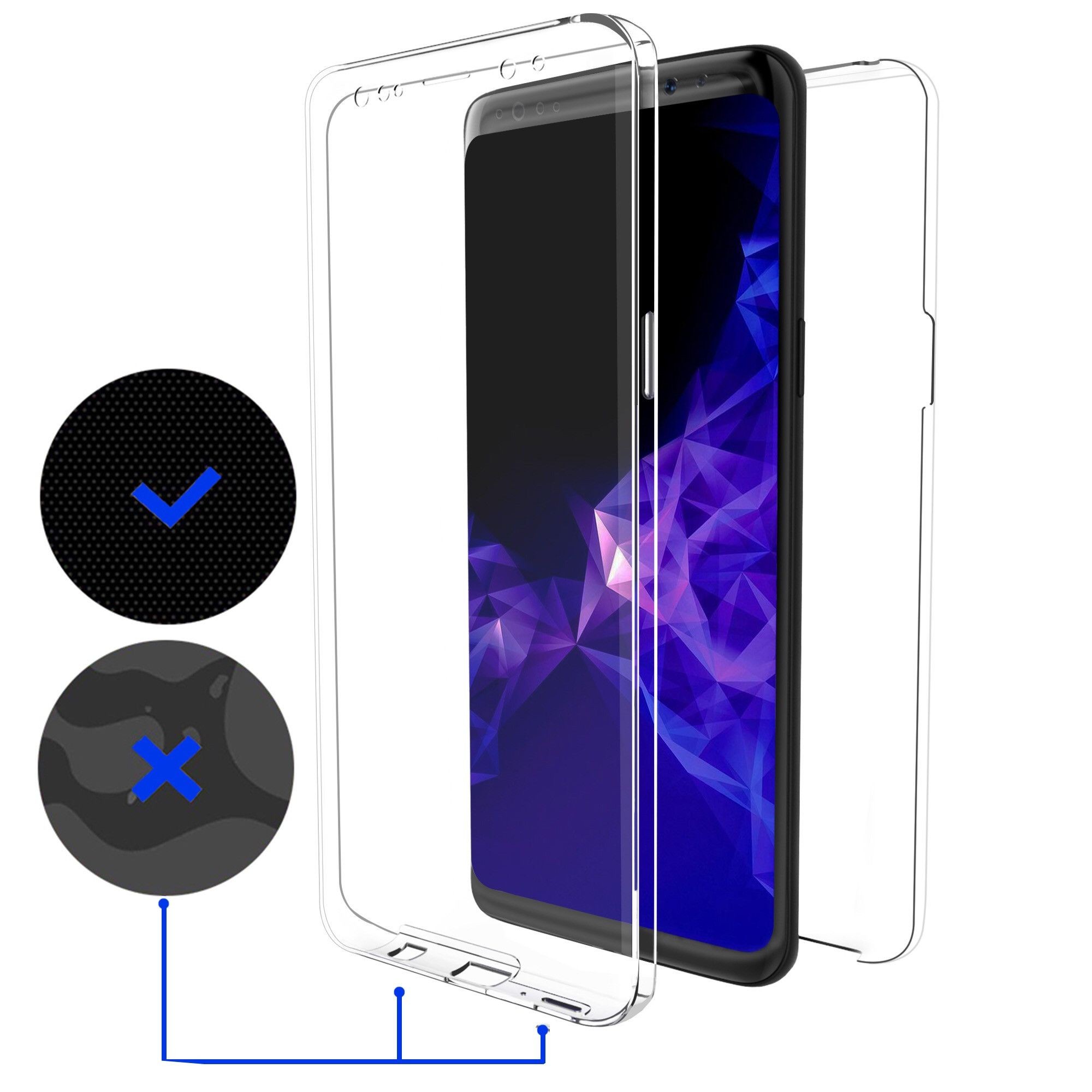 Husa de protectie ® pentru Samsung Galaxy A8 2018 Full Tpu 360 V2 Transparent [6]