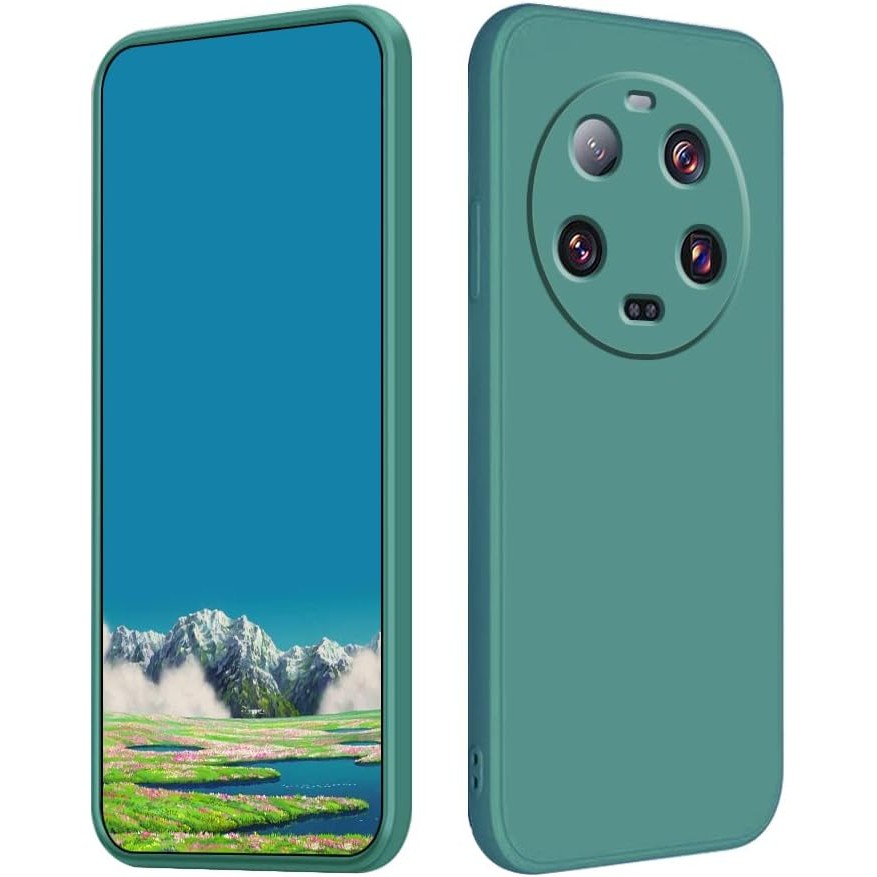 Husa de Protectie, , pentru Xiaomi 14 Ultra, Liquid Silicone, cu Microfibra pe Interior, Protectie Antisoc, Compatibil Incarcare Wireless, Verde [1]