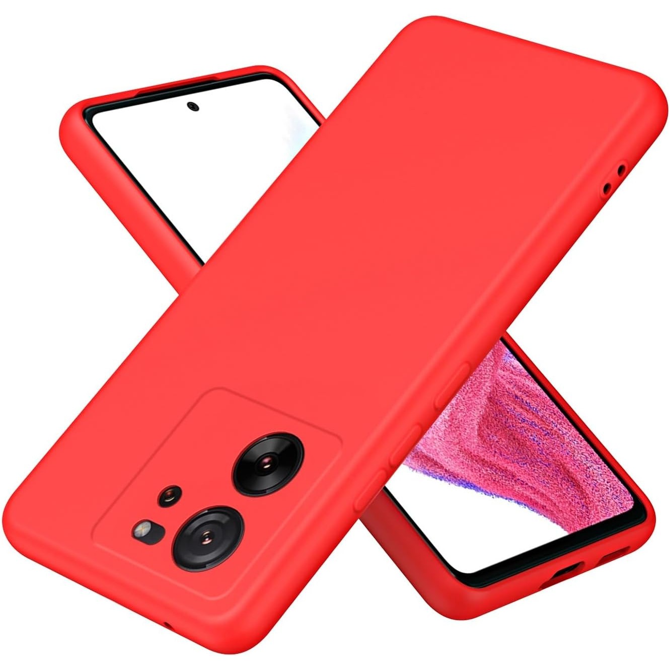Husa de Protectie, , pentru Xiaomi Redmi 13T, Liquid Silicone, cu Microfibra pe Interior, Protectie Antisoc, Compatibil Incarcare Wireless, Rosu [1]