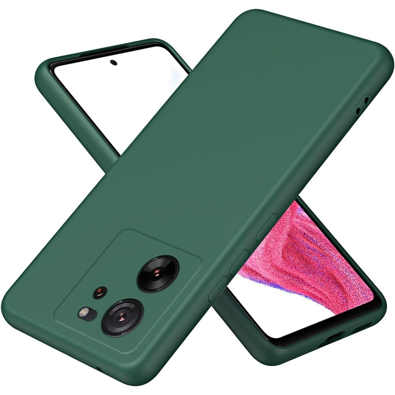 Husa de Protectie, , pentru Xiaomi Redmi 13T, Liquid Silicone, cu Microfibra pe Interior, Protectie Antisoc, Compatibil Incarcare Wireless, Verde [1]