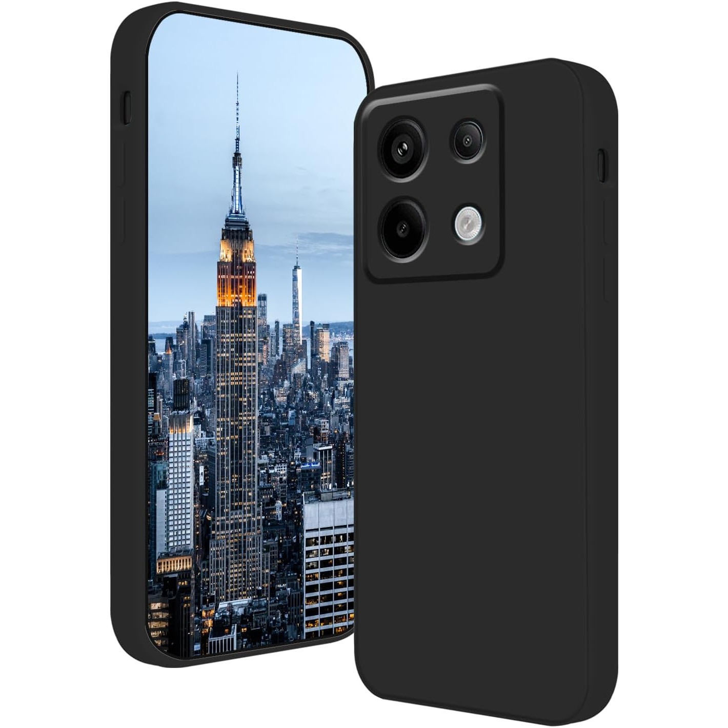 Husa de Protectie, , pentru Xiaomi Redmi Note 13 5G, Liquid Silicone, cu Microfibra pe Interior, Protectie Antisoc, Compatibil Incarcare Wireless, Negru [1]